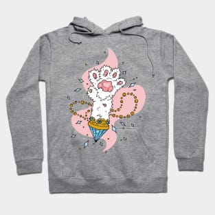 Lucky Paw - Cute Cat Illustration Hoodie